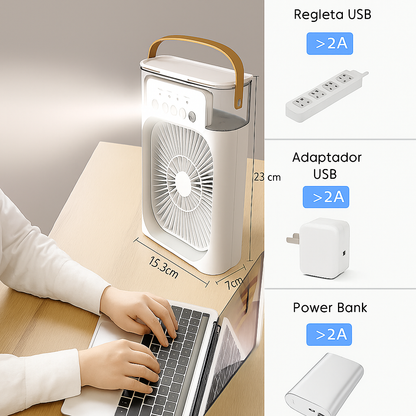 Ventilador Portátil Bruma Fresca